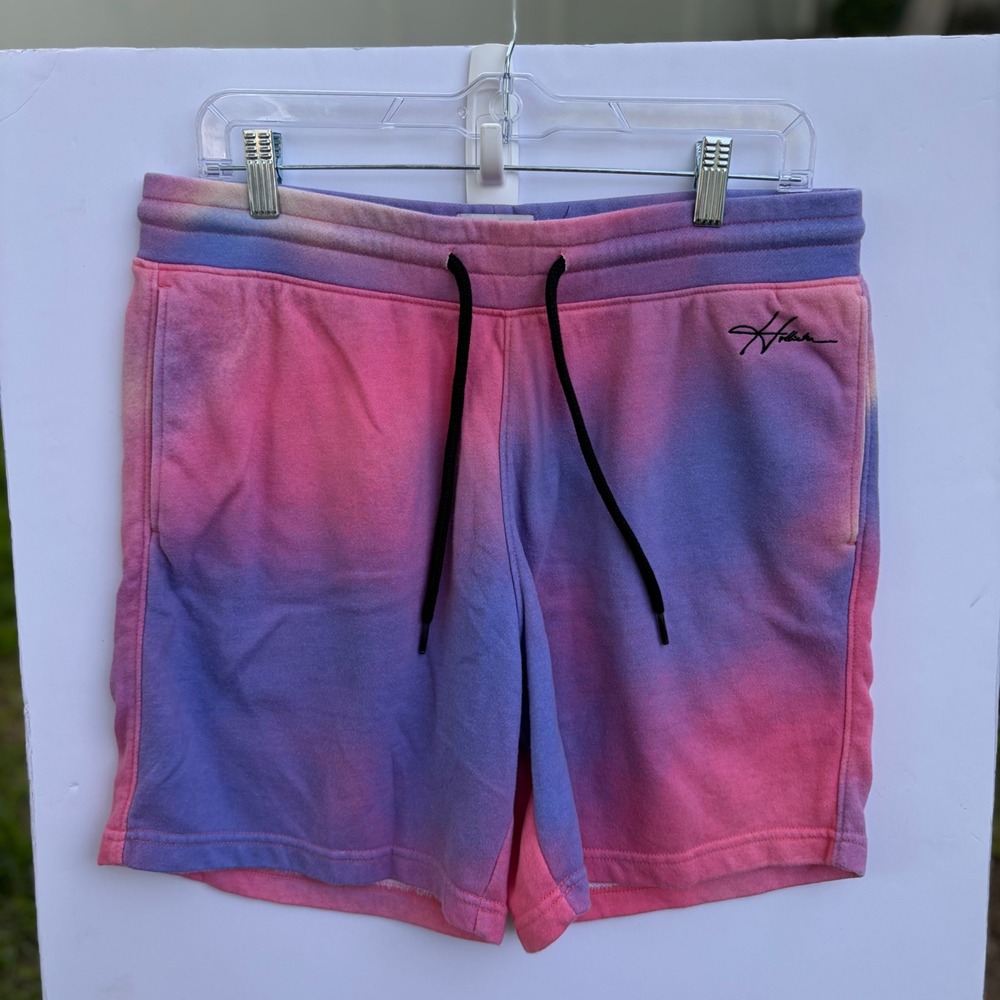 Hollister Mens Tie Dye Sweat Shorts Pink Purple Must-Have Collection Medium